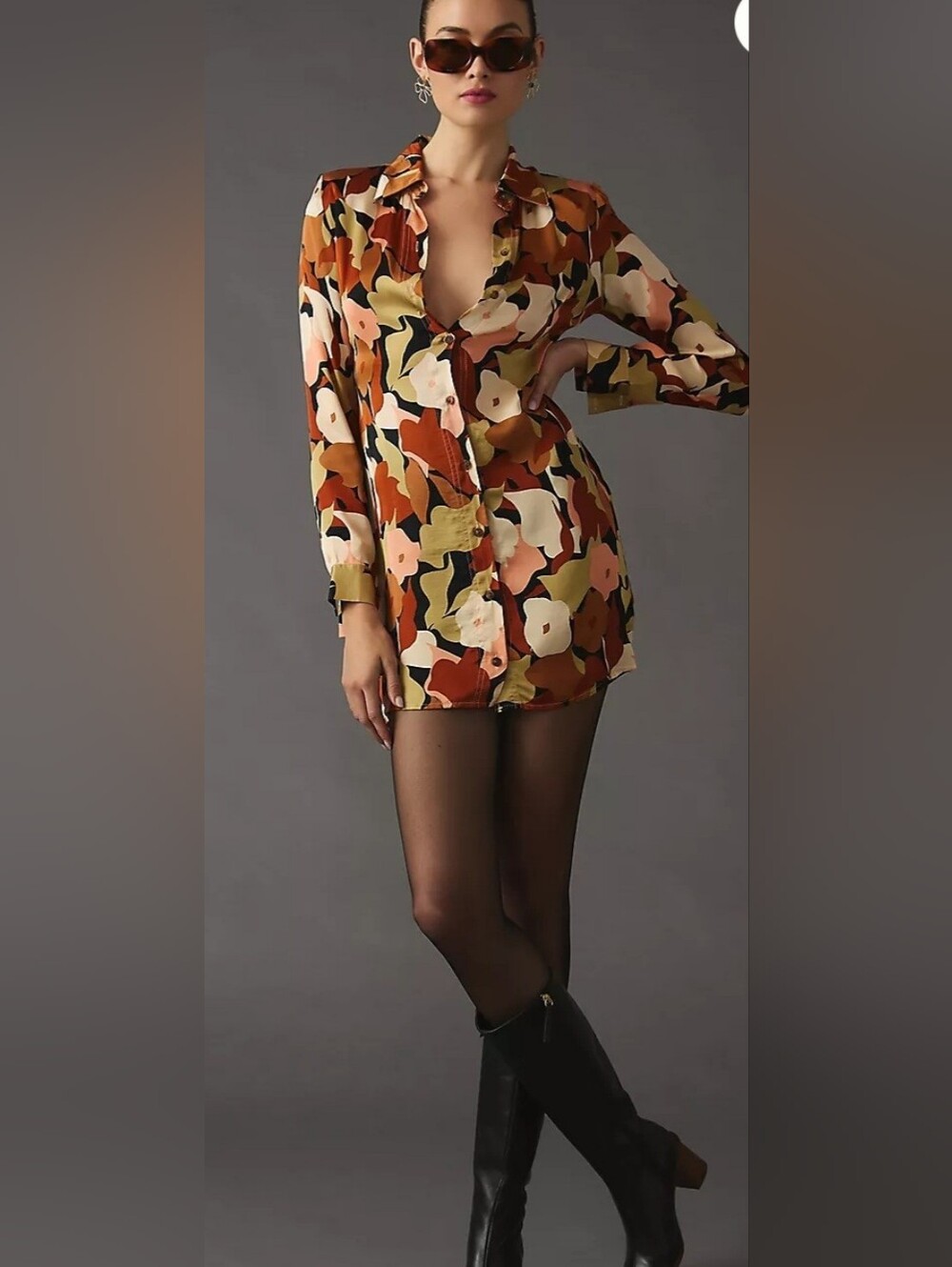 ASTR the Label Floral Shirt Dress